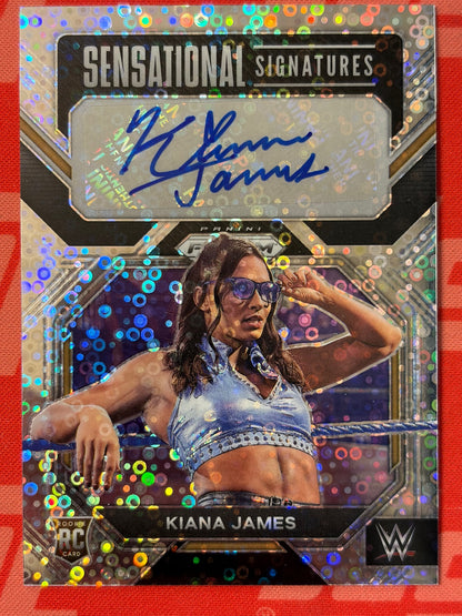 2023 Panini Prizm WWE Sensational Signatures Under Card Auto # Kiana James RC AU