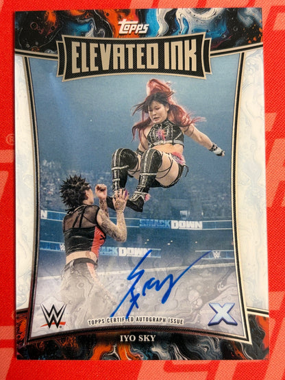 2025 Topps Exalted WWE Elevated Ink #ELI-IYO Iyo Sky AU