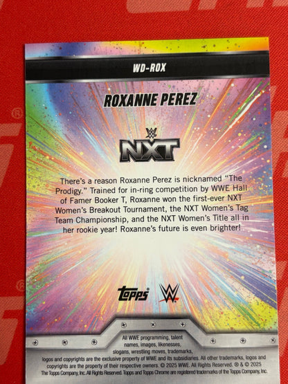 2025 Topps Chrome WWE Women's Division Blue #/150 #WD-ROX Roxanne Perez