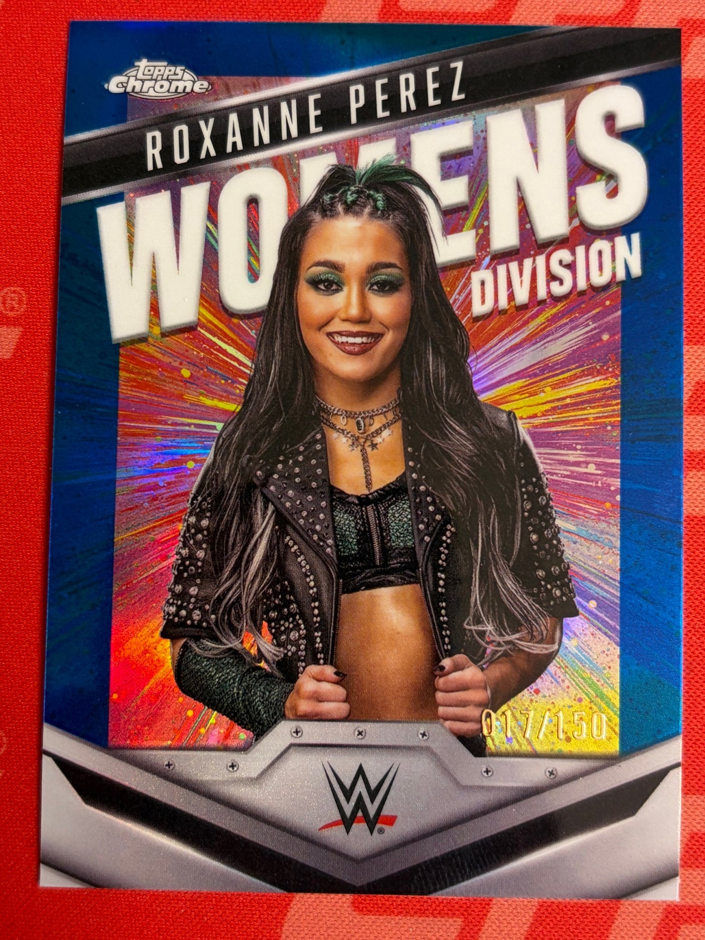 2025 Topps Chrome WWE Women's Division Blue #/150 #WD-ROX Roxanne Perez