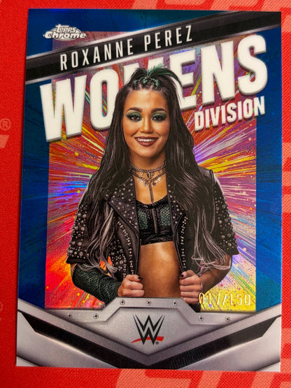 2025 Topps Chrome WWE Women's Division Blue #/150 #WD-ROX Roxanne Perez