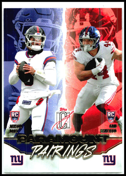 2025 Topps Signature Class Paramount Pairings #PP-2 Skattebo / Dart Giants