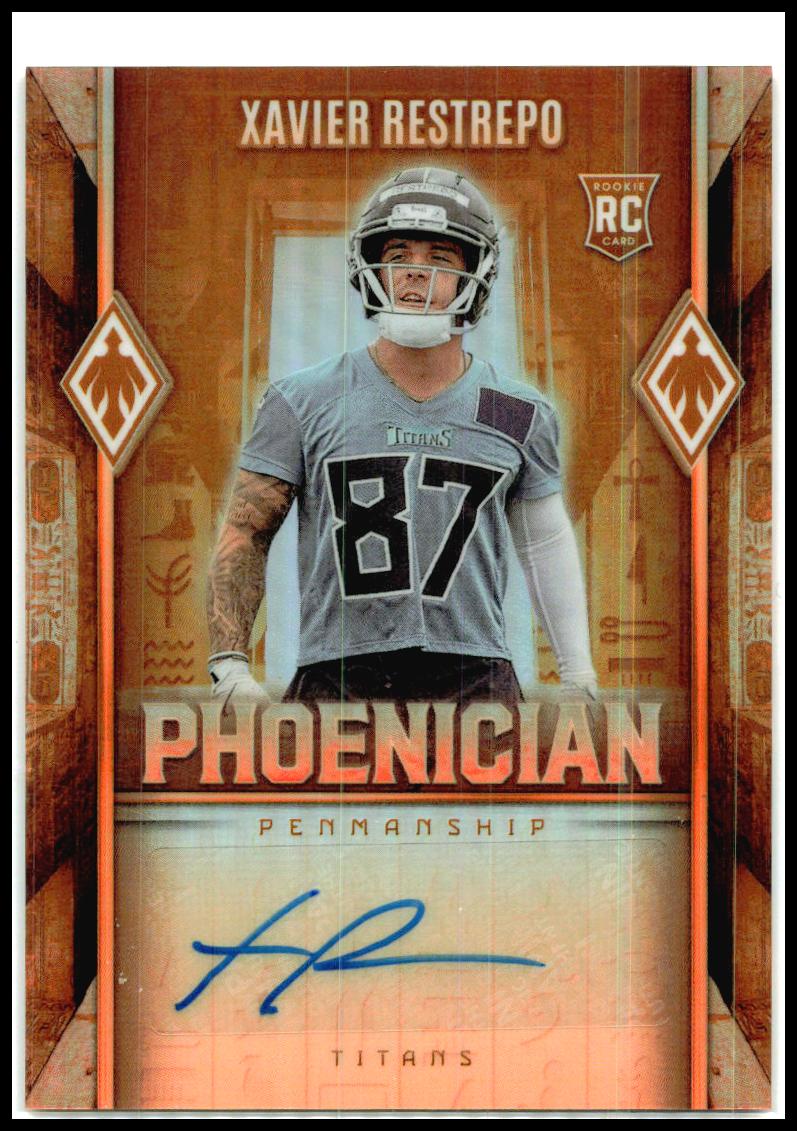 2025 Panini Phoenix Phoenician Penmanship #PHP-XRO Xavier Restrepo AU Titans
