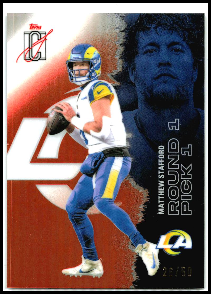 2025 Topps Signature Class Chrome Orange Refractor #32 Matthew Stafford Rams