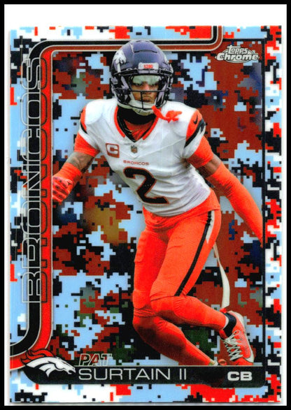 2025 Topps Chrome Team Camo Variation SSP #93 Pat Surtain II Denver Broncos
