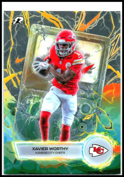 2025 Topps Resurgence Voltaic #VT-24 Xavier Worthy Kansas City Chiefs