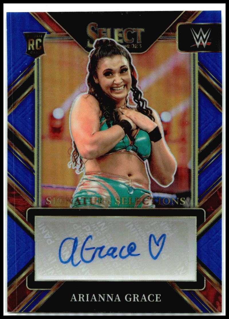 2023 Select WWE Signature Selections Blue Prizms #SL-AGR Arianna Grace AU