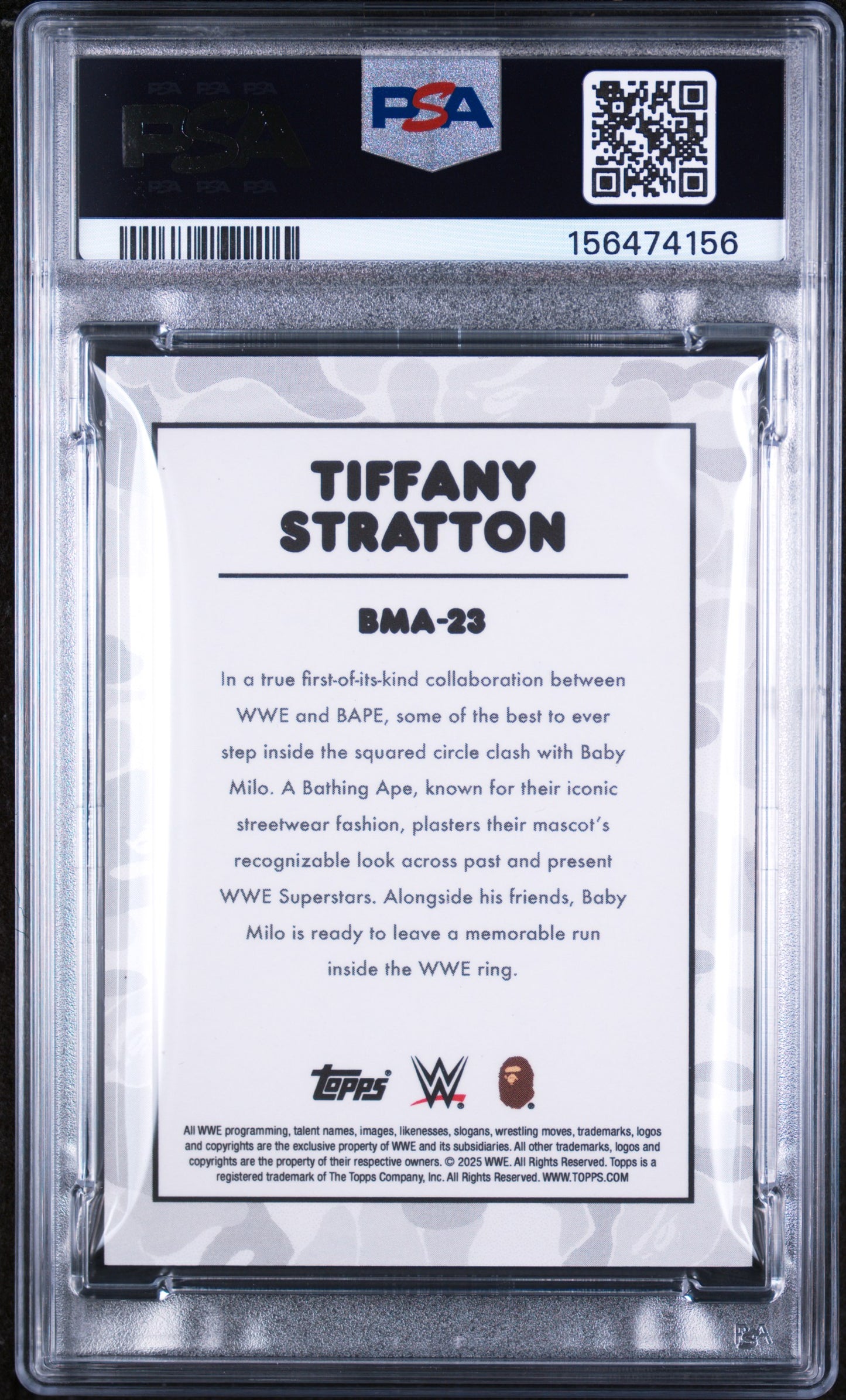 2025 Topps Wwe X Bape Baby Milo Avatar #BMA-23 Tiffany Stratton