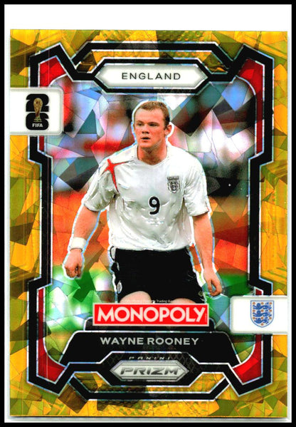 2026 Prizm Monopoly FIFA World Cup Gold Cracked Ice #27 Wayne Rooney England