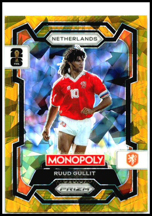 2026 Panini Prizm Monopoly FIFA World Cup Gold Cracked Ice #75 Ruud Gullit