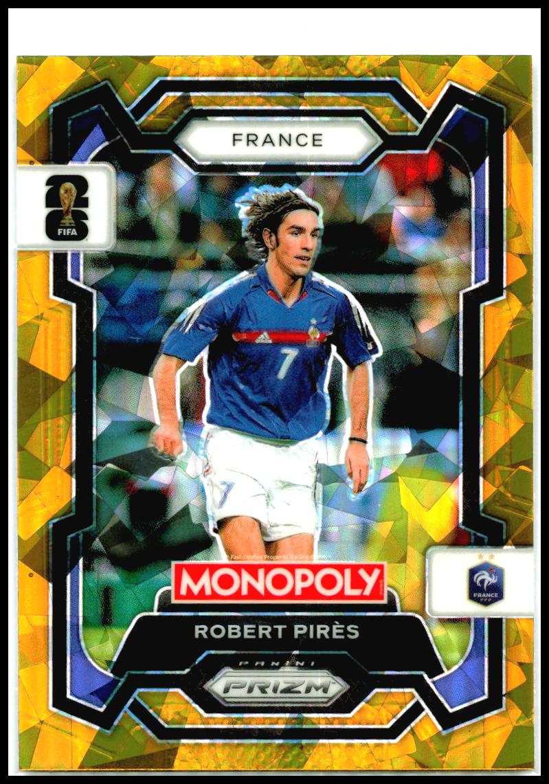2026 Prizm Monopoly FIFA World Cup Gold Cracked Ice #10 Robert Pirès France