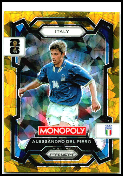2026 Prizm Monopoly FIFA World Cup Gold Cracked Ice #39 Alessandro Del Piero