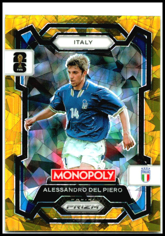 2026 Prizm Monopoly FIFA World Cup Gold Cracked Ice #39 Alessandro Del Piero