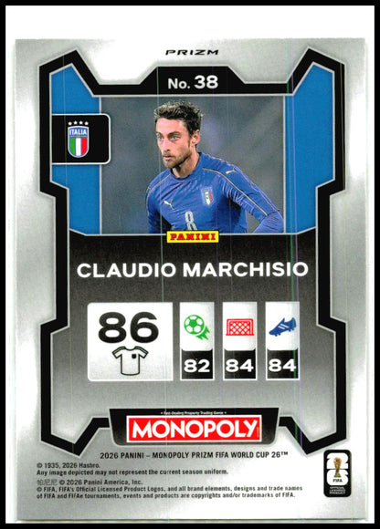 2026 Prizm Monopoly FIFA World Cup Gold Cracked Ice #38 Claudio Marchisio Italy
