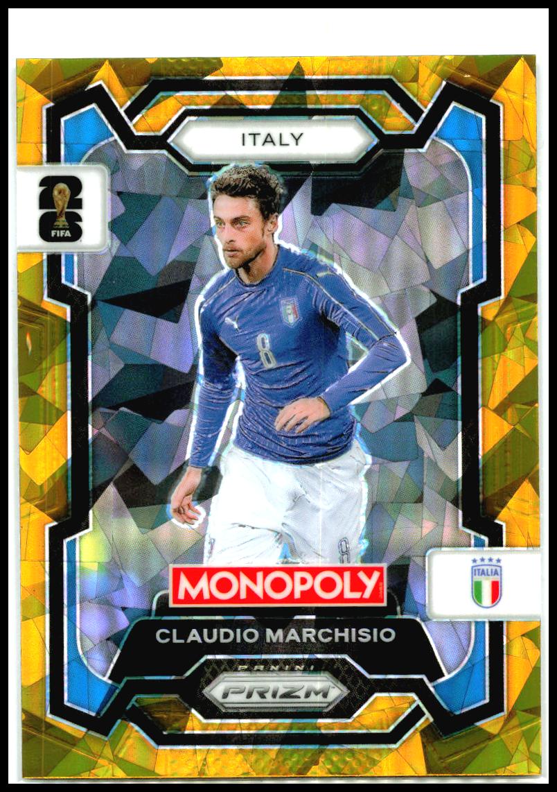 2026 Prizm Monopoly FIFA World Cup Gold Cracked Ice #38 Claudio Marchisio Italy