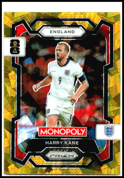 2026 Prizm Monopoly FIFA World Cup Gold Cracked Ice #22 Harry Kane England