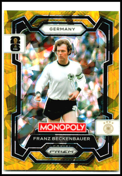 2026 Prizm Monopoly FIFA World Cup Gold Cracked Ice #60 Franz Beckenbauer