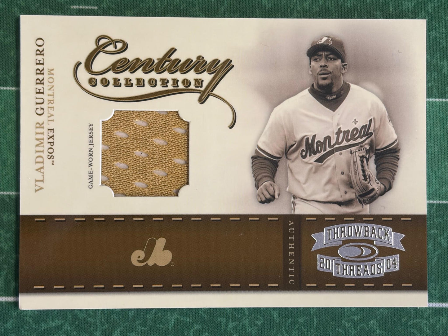 2004 Donruss Throwback Threads Century Collection Material # Vladimir Guerrero