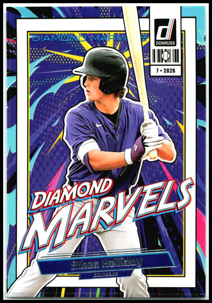 2026 Donruss Diamond Marvels #4 Ethan Holliday Colorado Rockies