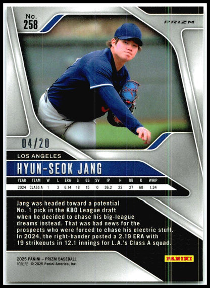 2025 Panini Prizm Cherry Blossom Prizms #258 Hyun-Seok Jang Dodgers