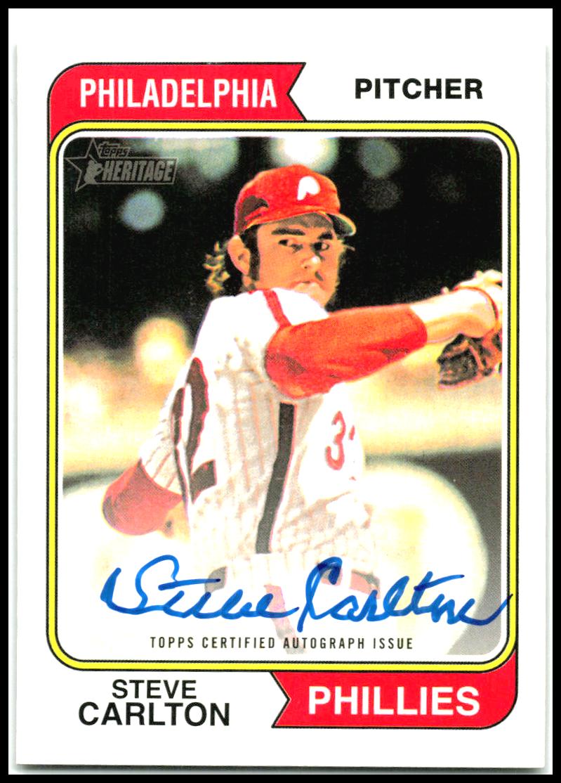 2023 Topps Heritage Real One Autographs #74RO-SC Steve Carlton AU Phillies