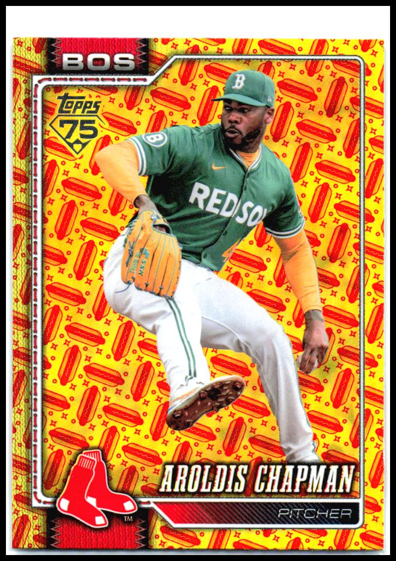 2026 Topps Holiday Hot Dog #656 Aroldis Chapman #/99 Boston Red Sox