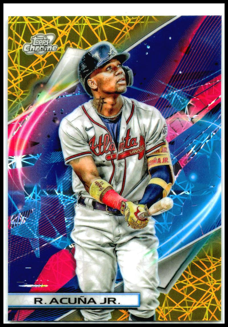 2022 Topps Chrome Cosmic Gold Interstellar #44 Ronald Acuña Jr. Braves