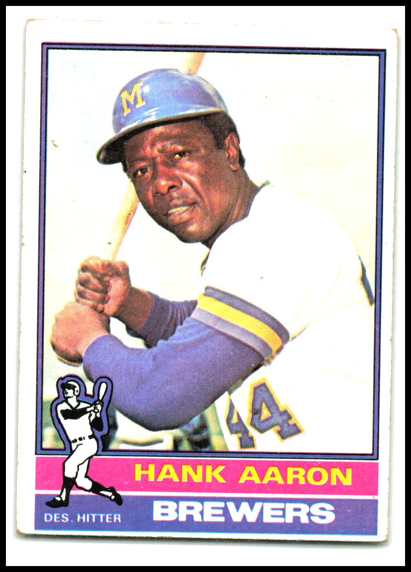 1976 Topps #550 Hank Aaron Milwaukee Brewers
