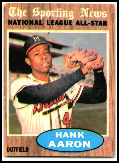 1962 Topps #394 Hank Aaron Milwaukee Braves
