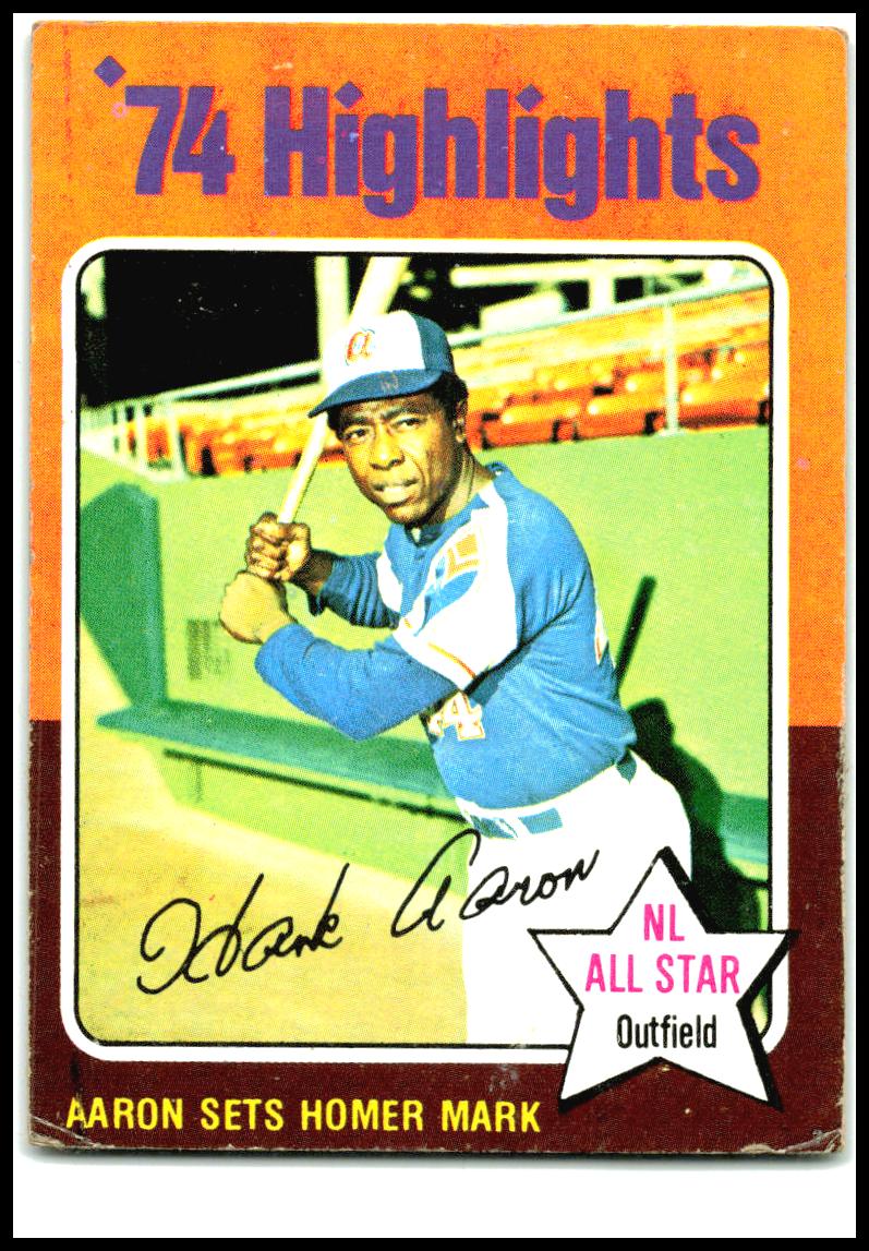 1975 Topps #1 Hank Aaron Atlanta Braves