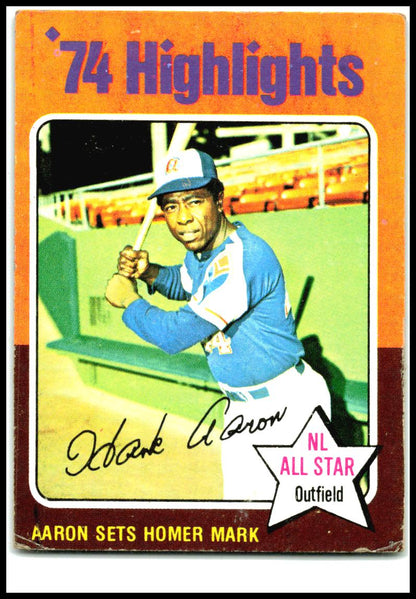1975 Topps #1 Hank Aaron Atlanta Braves