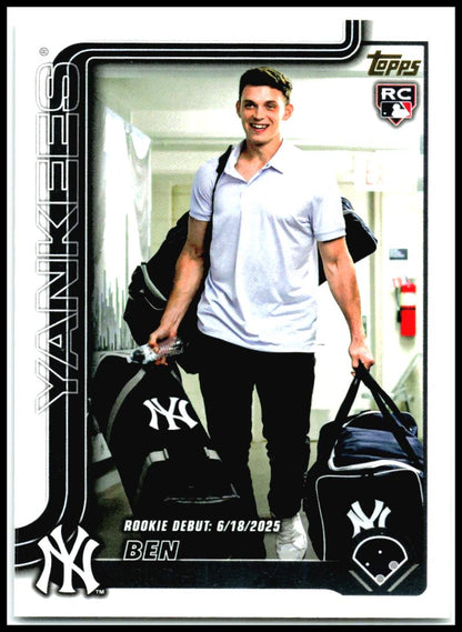 2025 Topps Update Golden Mirror Variations #US25 Ben Rice New York Yankees
