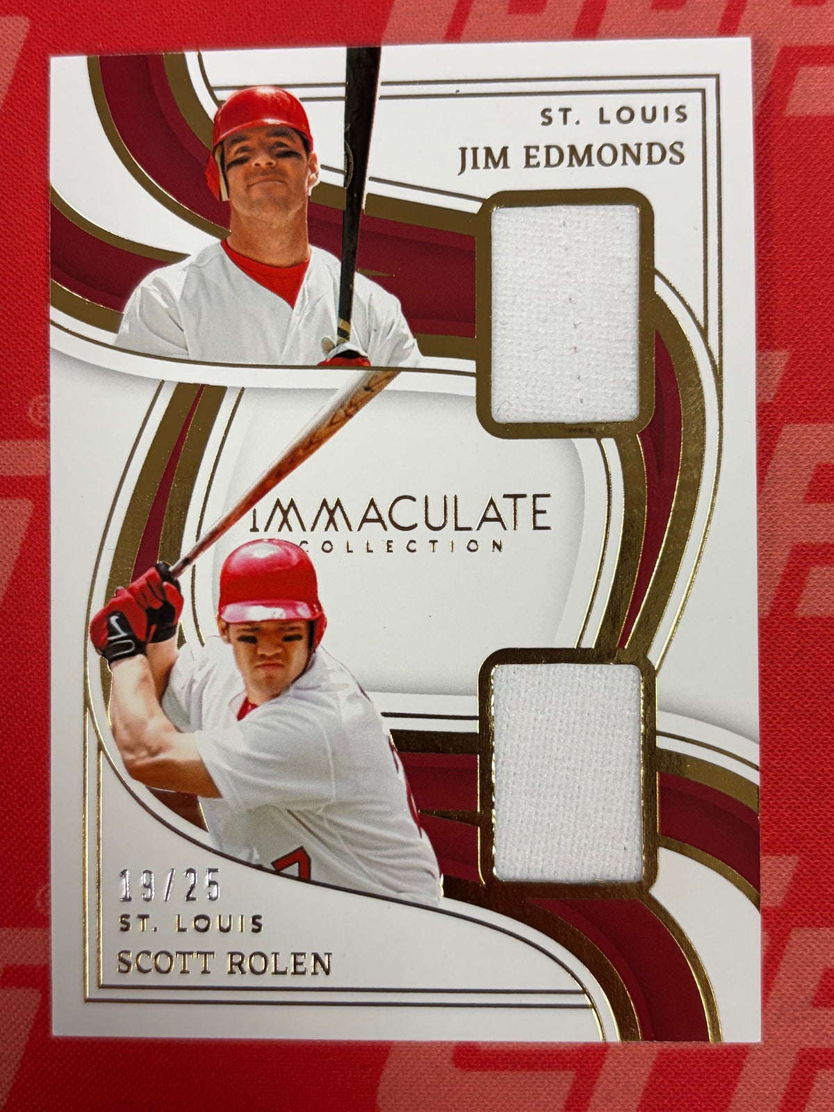 2023 Immaculate Dual Legends Materials #DLM-ER Edmonds / Rolen St. Louis
