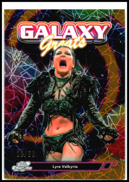 2026 Topps Cosmic WWE Galaxy Greats Gold Refractor /50 #GG-29 Lyra Valkyria