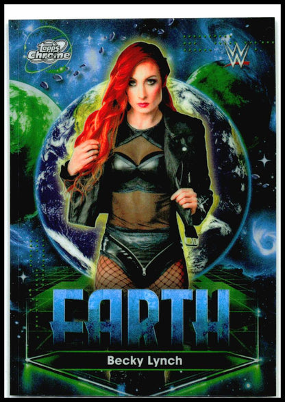 2026 Topps Chrome Cosmic WWE Planetary Pursuit Earth #PPE-7 Becky Lynch