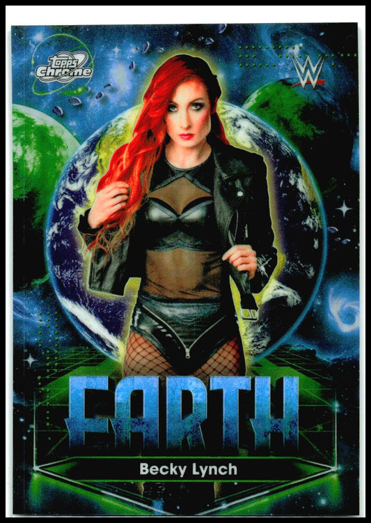 2026 Topps Chrome Cosmic WWE Planetary Pursuit Earth #PPE-7 Becky Lynch