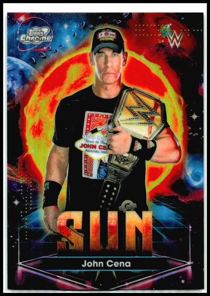 2026 Topps Chrome Cosmic WWE Planetary Pursuit Sun #PPS-9 John Cena