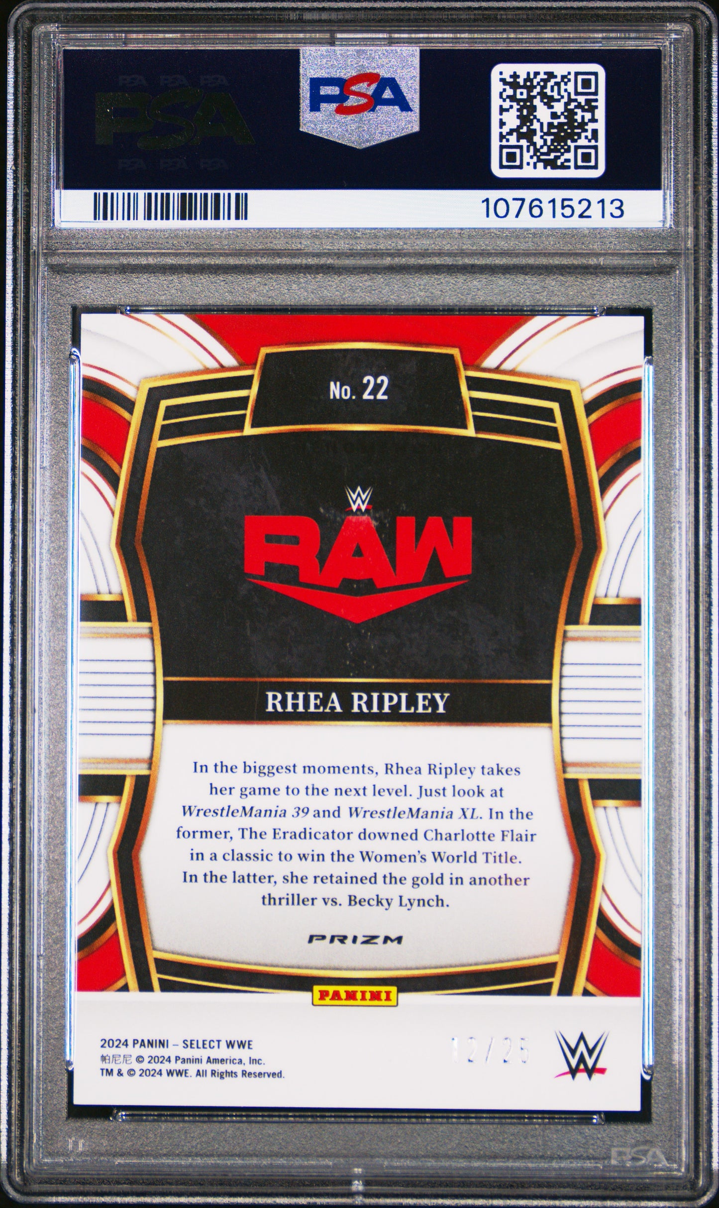 2024 Panini Select Wwe Phenomenon Phenomenon-Tie-Dye Prizm #22 Rhea Ripley