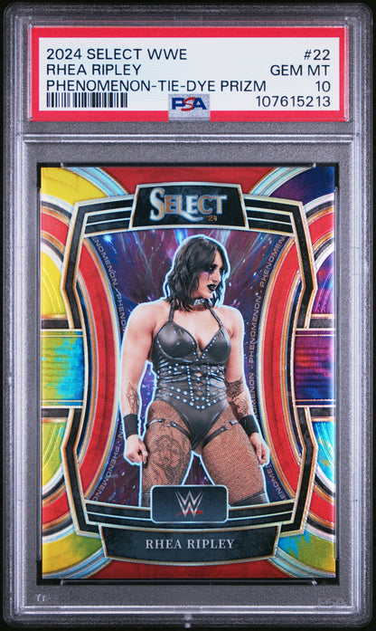 2024 Panini Select Wwe Phenomenon Phenomenon-Tie-Dye Prizm #22 Rhea Ripley