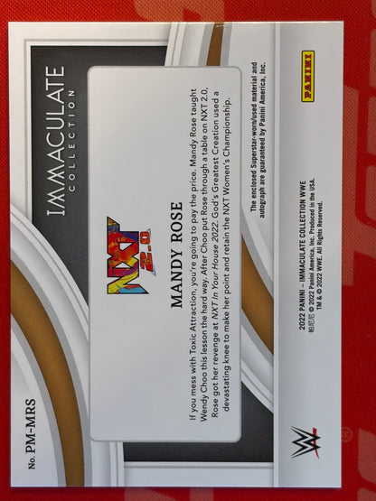 2022 Panini Immaculate Collection WWE Premium Memorabilia Auto # Mandy Rose