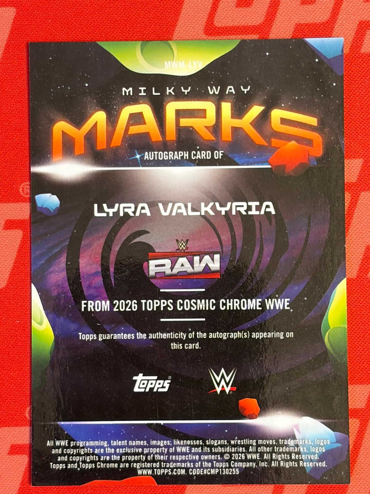 2026 Topps Chrome Cosmic WWE Milky Way Marks # Lyra Valkyria AU