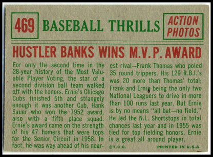 1959 Topps #469 Ernie Banks Chicago Cubs