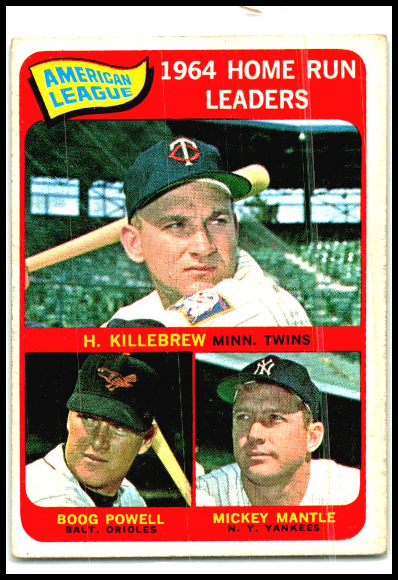 1965 Topps #3 American League 1964 Home Run Leaders
