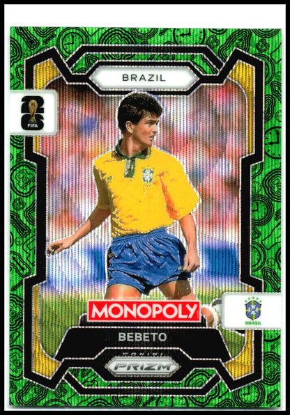 2026 Panini Prizm Monopoly FIFA World Cup Four Corners Green Wave #20 Bebeto