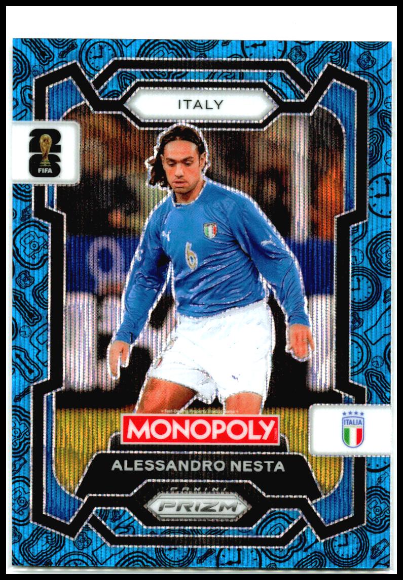 2026 Prizm Monopoly FIFA World Cup Four Corners Blue Wave #34 Alessandro Nesta