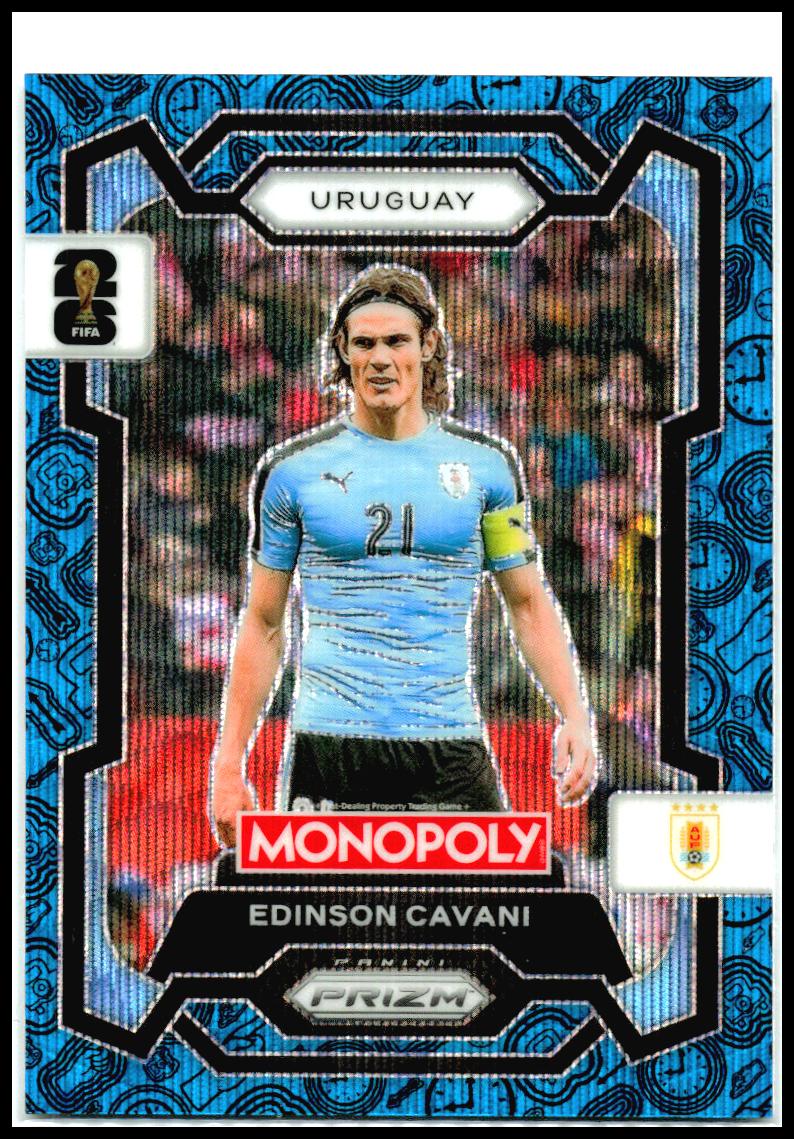 2026 Prizm Monopoly FIFA World Cup Four Corners Blue Wave #70 Edinson Cavani
