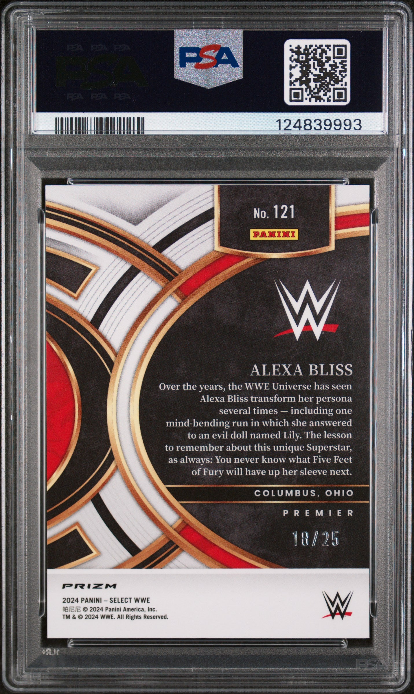 2024 Panini Select Wwe Tie-Dye Prizm /25 #121 Alexa Bliss