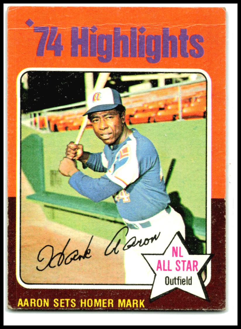 1975 Topps #1 Hank Aaron Atlanta Braves