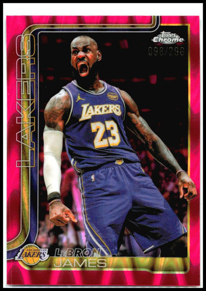2025-26 Topps Chrome Update Magenta RayWave Refractor #1 LeBron James Lakers