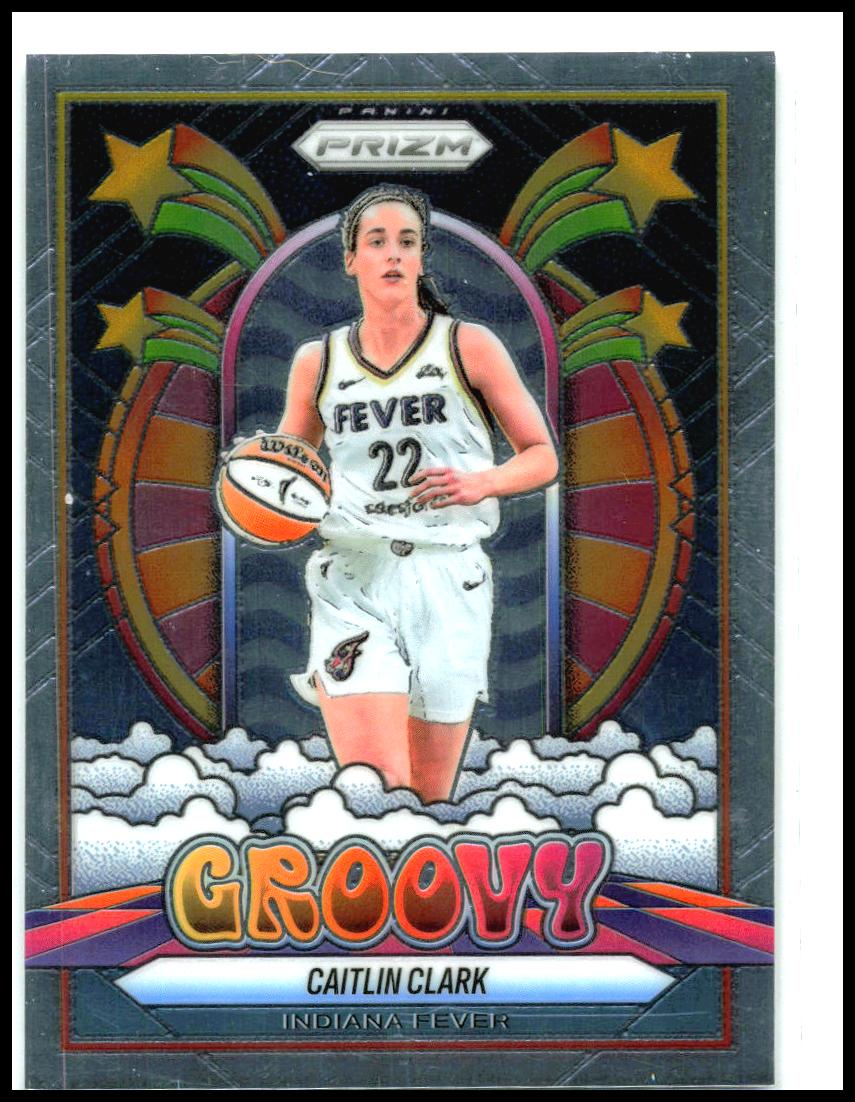 2025 Panini Prizm WNBA Groovy #10 Caitlin Clark Indiana Fever